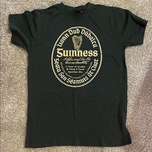 Guinness Dark Green and Gold Short Sleeve Tee In Gaeilge (Irish Gaelic)